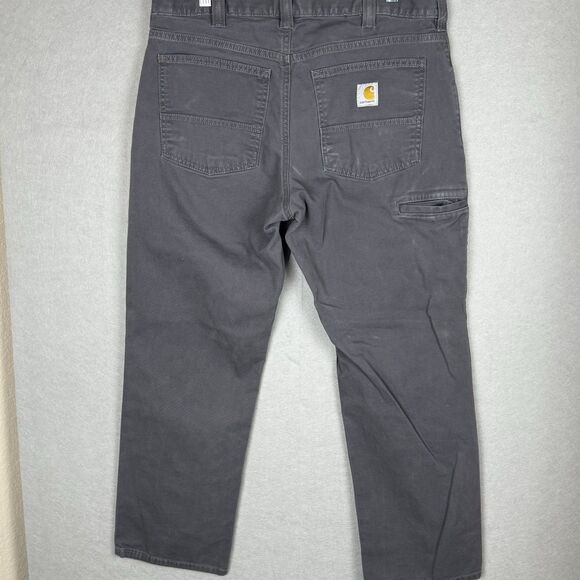 Carhartt Mens Work Pant 34x30 Grey Relaxed Rugged Flex 5-Pocket Canvas BN2517-M - Picture 7 of 7